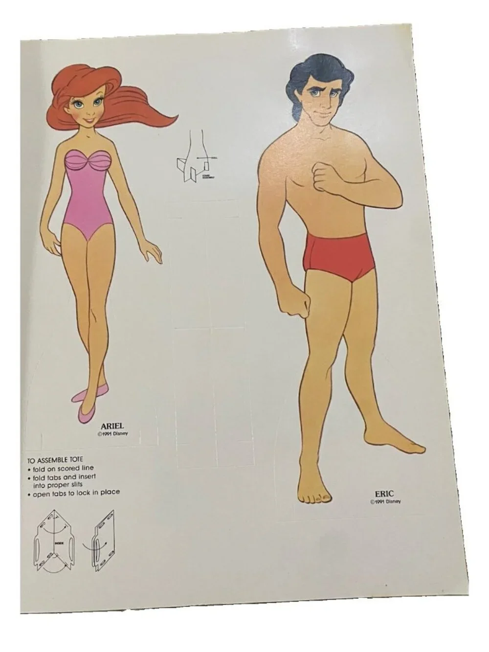 Walt Disney's The Little Mermaid Paper Doll NEW/UNPUNCHED 1991 Golden Vintage